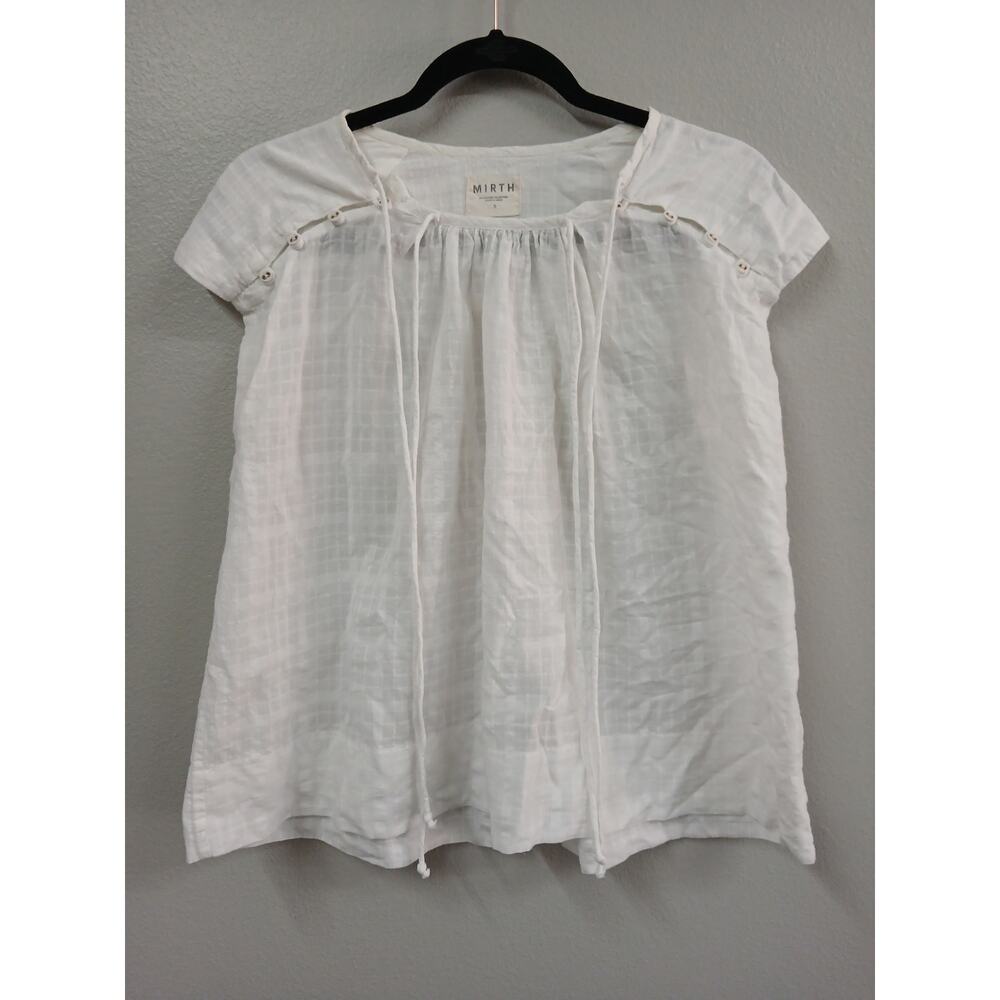 MIRTH Malaga Top in White Boxweave.
Size small - Picture 2 of 9